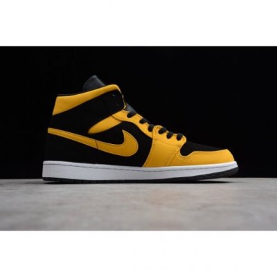 Nike Erkek Air Jordan 1 Mid Siyah / Altın Basketbol Ayakkabısı Türkiye - CPFC7YQD